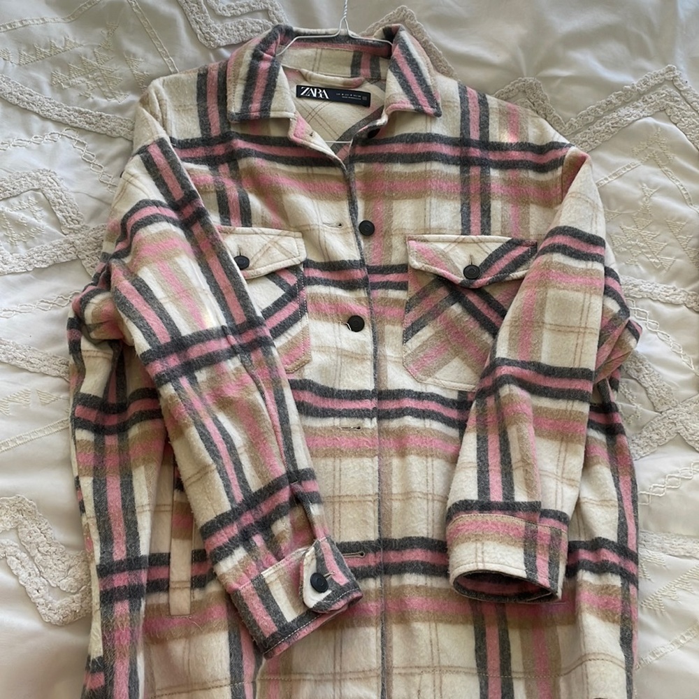 Zara plaid over shirt